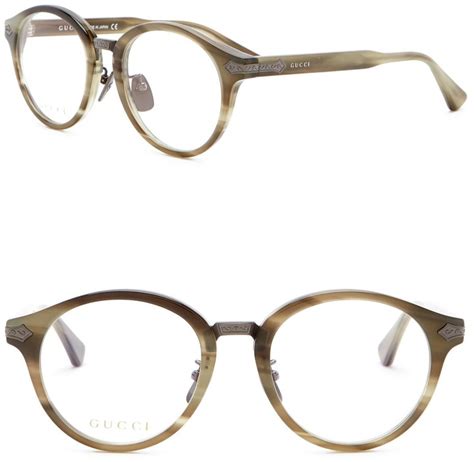 gucci 50mm round optical frames|clear eyeglasses frames Gucci.